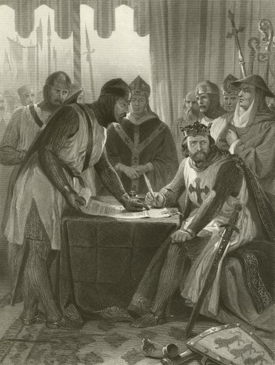 King John signing Magna Carta, 1215  by Alonzo Chappel